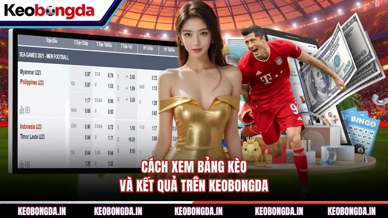Cách xem bảng kèo và kết quả trên Keobongda